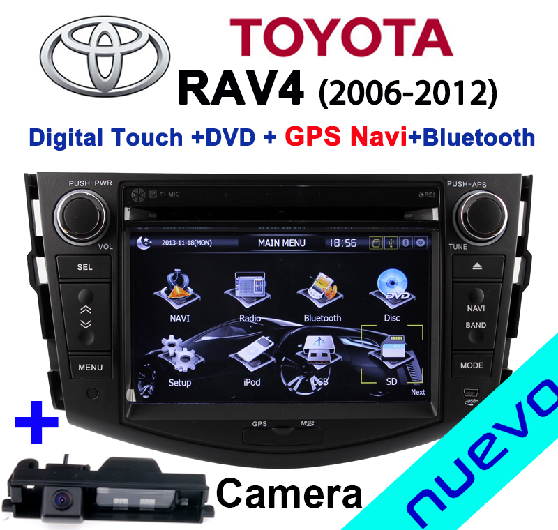 Car DVD for Toyota New RAV4 with GPS built in TV, bluetooth ,Radio Free SD card Navitel latest map installed+Camera back(China (Mainland))