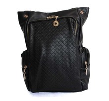 Hot sale fashion Backpacks material PU black size 37 x 35cm 4 different colors packing 1pcs