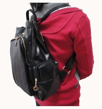 Hot sale fashion Backpacks material PU black size 37 x 35cm 4 different colors packing 1pcs