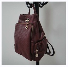 Hot sale fashion Backpacks material PU brown size 37 x 35cm 4 different colors packing 1pcs