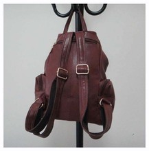 Hot sale fashion Backpacks material PU brown size 37 x 35cm 4 different colors packing 1pcs