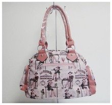 wholesale travel bags leisure bags Luggage handbag material PU Size 40 x26cm 3different colors pink two