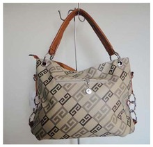 Hot sale wowen s unique bag PU Size 40 x 28cm two different colors khaki Two