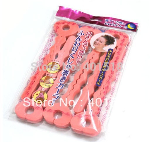 Magic Sponge hair stick Hair Soft Strip Curler Roller Curling Hairdressing DIY Crimper Tool Kinkiness Style 12pcs(6pcs/bag)(China (Mainland))