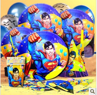 Superman Birthday Party Supplies on Birthday Party Supplies Kids Deluxe Superman Party Decoration Cartoon