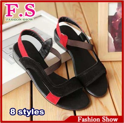fashion rome style lovely bowtie ankle strap wedges buckle patent leather summer sandals for women casual dress shoes SA117