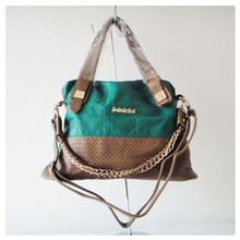 discount designer handbags,Size:40 x 30cm, pattern PU + chain,colors:blue, pink, orange & green,two function,Free shipping