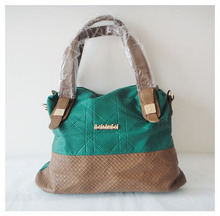 discount designer handbags Size 40 x 30cm pattern PU chain colors blue pink orange green two