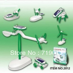 Free shipping China TV 11 DIY Educational Kit Toy 6 in 1 Solar toys for Children's Day Gifts(China (Mainland))