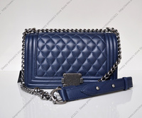 Fashion Classic Le Boy Flap Bag Lambskin Leather 25CM M size Flap Bag Boy With Aged Chain Leather Shoulder Strap 2013(SPG043)