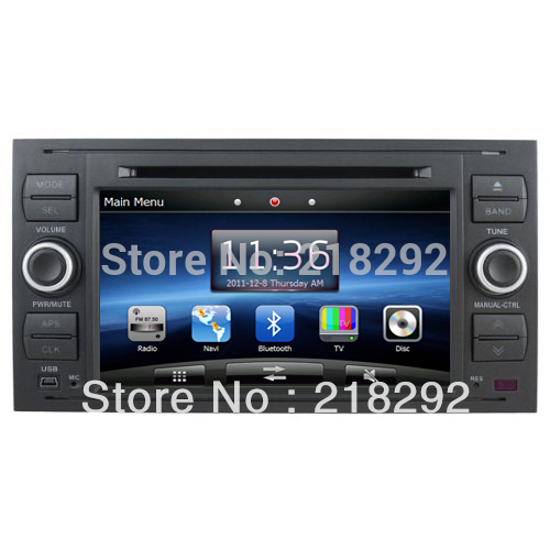 2 din in dash radio gps navigation 7 inch for Ford series with Bluetooth/ iPod function supported free IGO map included(China (Mainland))