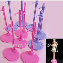 hot selling Doll Stand half-clear Mannequin Model Display Holder For Dolls Toy 20pcs/lot free shipping(China (Mainland))