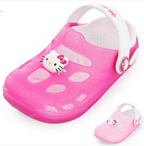 2 цвета лето дети мальчик / девочка сабо обувь милый Hello Kitty сандалии нога для дети