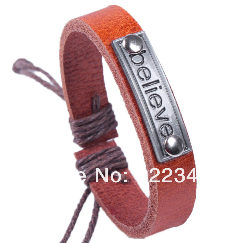 2013 New Hot Sales Punk Vintage Leather Bracelet For Men,English Punk Style Bracelet,One Direction Brand Bracelet Wholesale(China (Mainland))