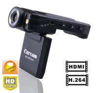 Free shipping Car DVR 1080P HDMI Output K2000 140 degrees lens and 270 Degrees Rotating Screen