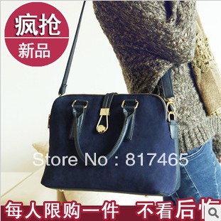 Top Quality Women Bag Top Layer Suede Real Leather Ladies Handbags Wholesale Competitive Price Hot Sale Bag Fashion New Purse(China (Mainland))