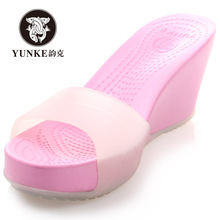 Free shipping 2013 summer female casual slippers platform slippers fashion wedges beach slippers platform high-heeled sandals