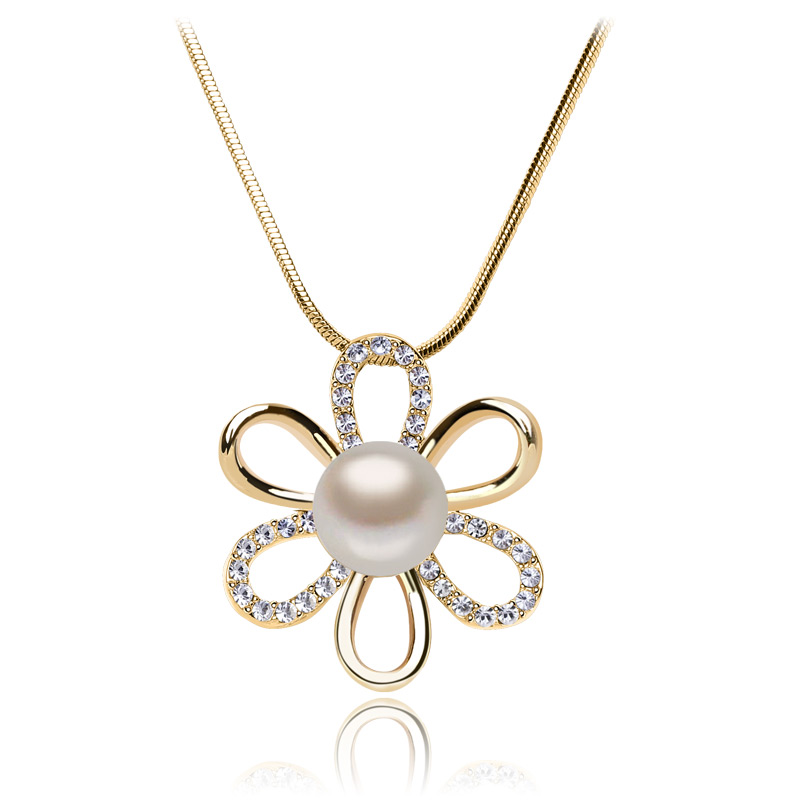 Short design Women Flower necklaces Anti allergic Simulated pearl Pendant marriage accessories 18N1091