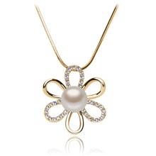 Short design Women flower necklaces  Anti-allergic  Simulated-pearl pendant  marriage accessories 18N1091