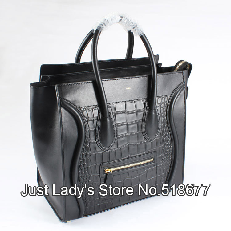 2014 Women Genuine Leather Handbag Watch Me Work Bag Smile Boston Tote Bags Handbags Designers