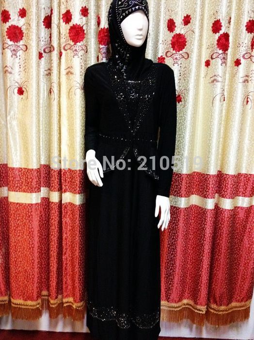 NY090 Women light brown beaded dubai bat sleeve abaya(China (Mainland))