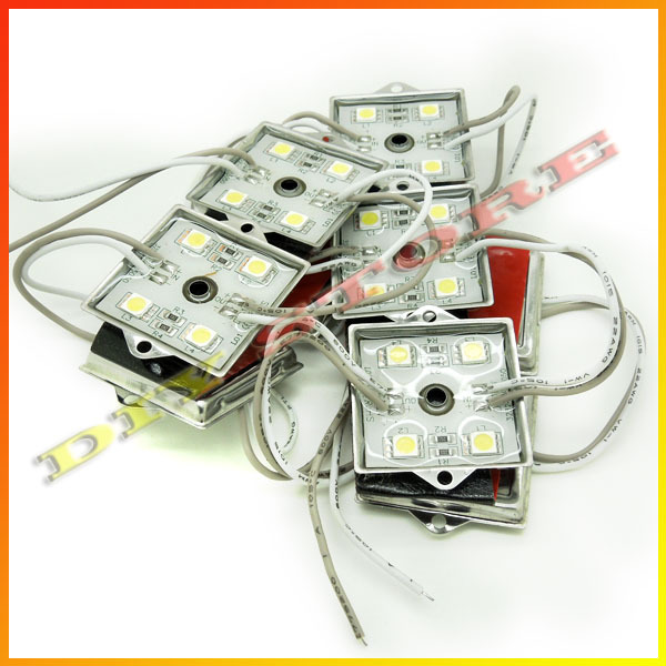 100pcs 5050 SMD 4-LED Module White Waterproof Modules 12V for channel letters and advertisement signage or light box-10000568(China (Mainland))