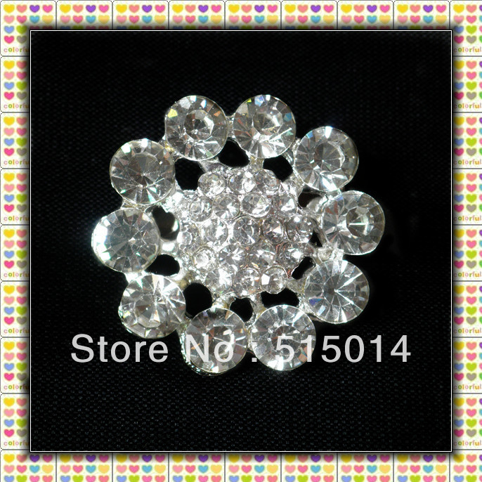 Free Shipping ! 30mm Round Rhinestone Brooch With Pin Back , Price Negotiable For Large Order(China (Mainland))