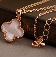 N144 Hot Sales Vintage jewelry Four Leaf Clover Pendant Red Black Leopard Heart Necklaces for women