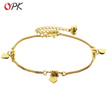 OPK JEWELLERY Free Shipping 18K Gold Plated Anklet, Shinning Foot Bracelet ,Sexy Jewelry, Adjustable Length 721