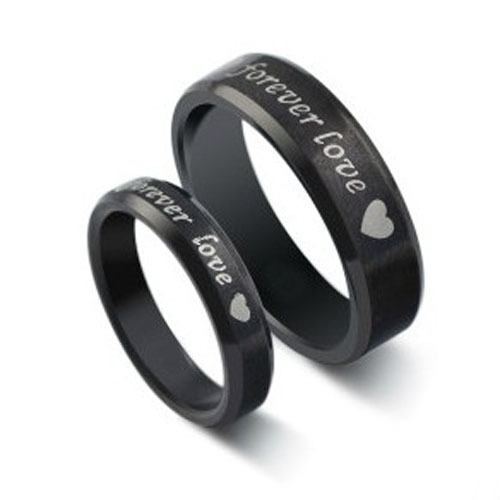 Fashion Black 316L Surgical Stainless Steel Couple Promise Rings Mens ... Fashion Black 316L Surgical Stainless Steel Couple Promise Rings Mens ...