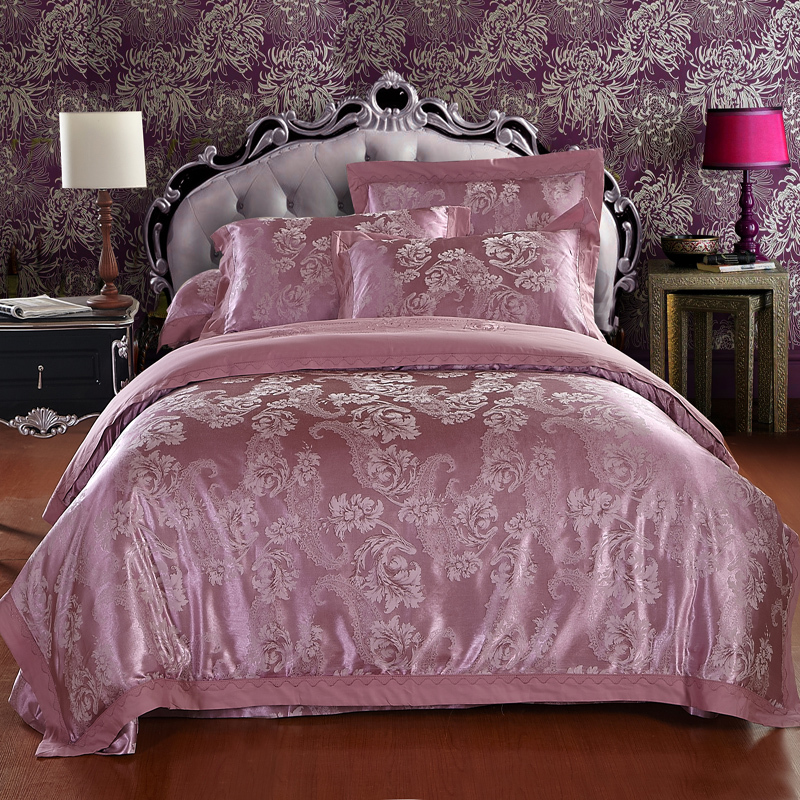 Purple Silk Bedding Sets Promotion-Online Shopping for Promotional ...