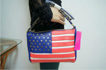 The rivet American flag bags Fashion women small Satchel bag messenger bags 