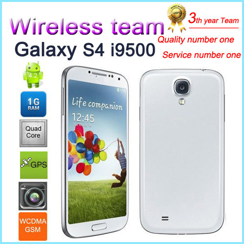 Free shipping 1:1 Galaxy s4 phone MTK6589 Quad core 5.0'' 1GB ram I9500 phone 1280 * 720 IPS screen 8MP WIFI S4 phone real(China (Mainland))