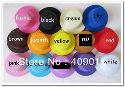 16 colors 5 inches Solid Felt Mini Top Hat Fascinator Base Party Hats,Clients Specified Colors 50pcs/lot.(China (Mainland))