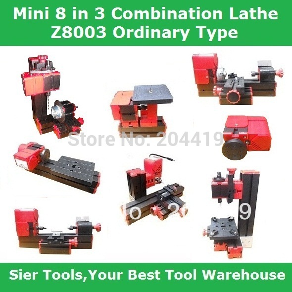 Hot-sell-8-in-3-Mini-Lathe-metal-wood-lathe-mill-drill-lathe-Degree 