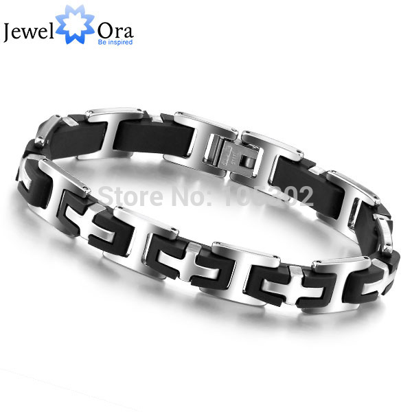 Hot Selling Stainless Steel Bracelets Fashion Jewelry Steel 210mm 304 Stainless Steel Men s Bracelets BA100163