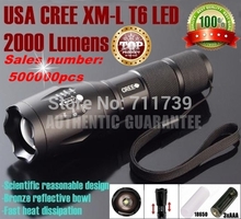 UltraFire E17 CREE XM-L T6 2000Lumens cree led Torch Zoomable cree LED Flashlight Torch light For 3xAAA or 1×18650-Free shipping