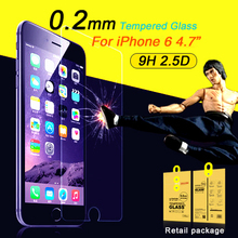 High Quality 0.26mm LCD Clear Tempered Glass Screen Protector Protective Film For iPhone 6 Plus 5.5 inch With Retail Package