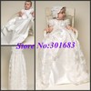 CH001 New Hot Sale Imitated Silk Lace Baby Christening Gown
