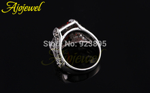 US SIZE 5 5 10 Retro Vintage Jewelry Antique Silver Plated Red Ruby Rings For Women