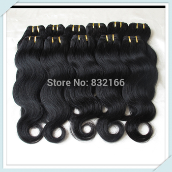 Muse Hair Cheap Brazilian Body Wave Human Hair Weaving 6pcs/lot 50g/pc Natural