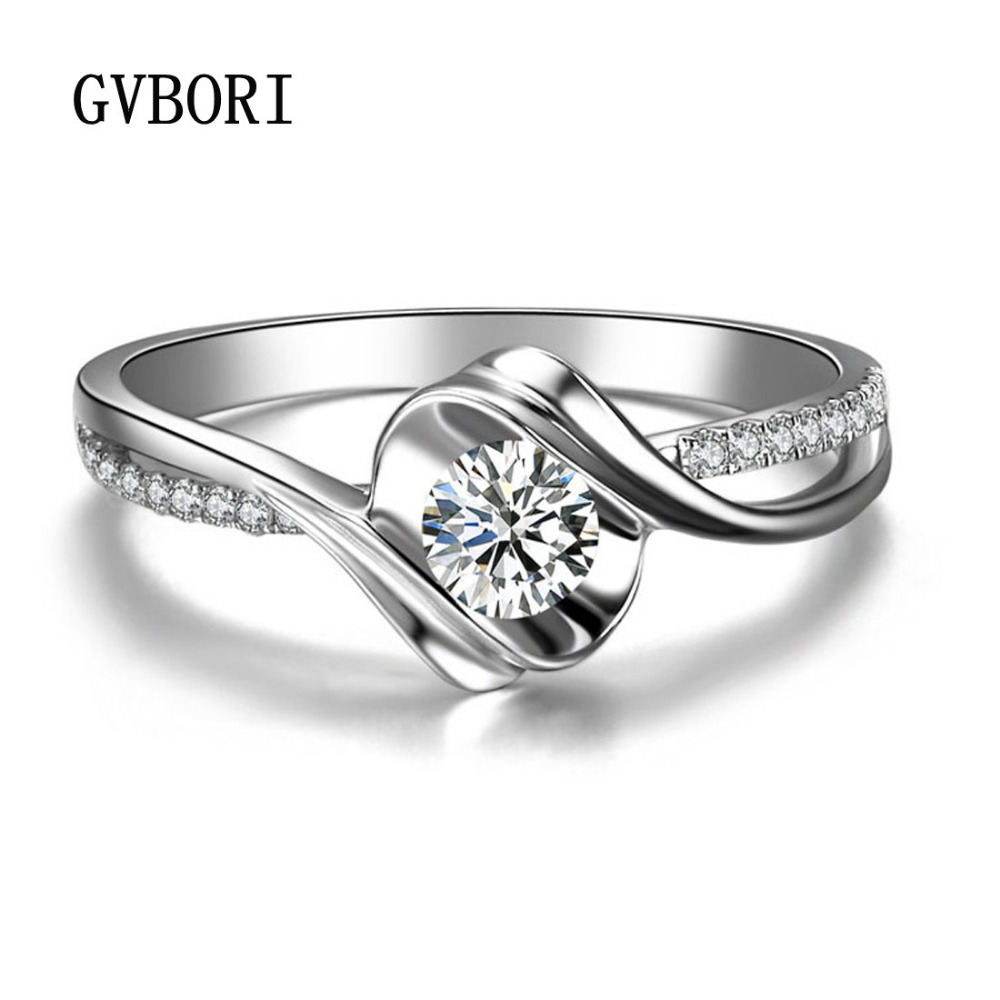 Diamond-Wedding-Ring-For-Women-GVBORI-18K-White-Gold-Real-Diamond-Ring ...