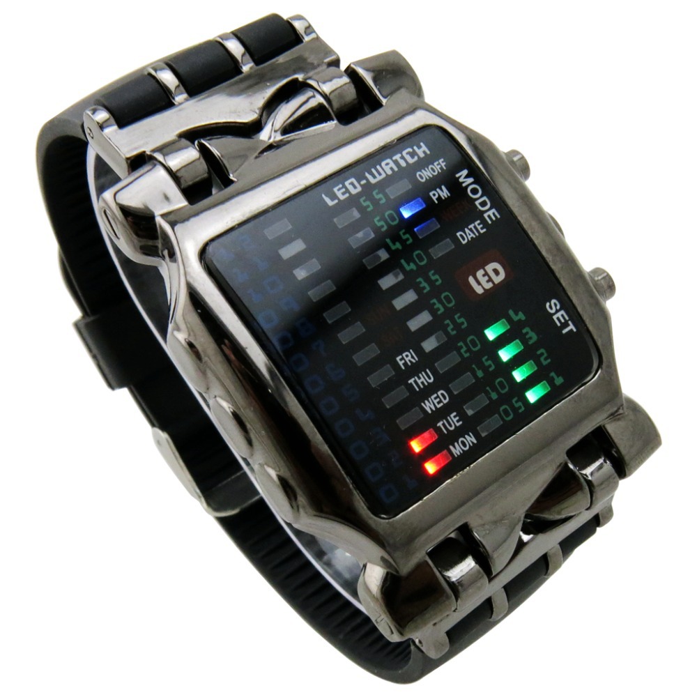 Steel-Binary-LED-Watch-for-Men-Men-s-Iron-Samurai-Digital-Wristwatches ...