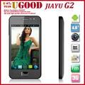 White Instock MTK6577 JIAYU G2 Android 4.0 3G 4.0" 512MB RAM+4G ROM WIFI GPS 3G Dual Sim Smartphone Freeshipping