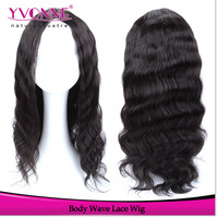 Fashion Body Wave Brazilian Remy Hair Wig,Human Hair Front Lace Wigs,Color #1B,Free Shipping,Women's Wig
