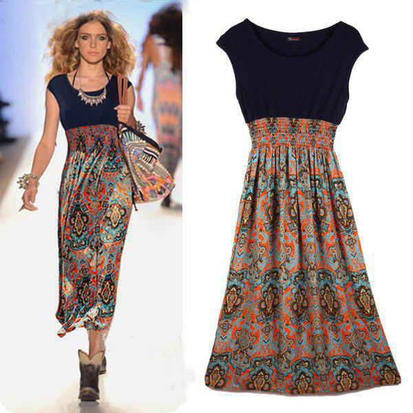 Hot-Sale-Cheap-Casual-Dress-Women-Fashion-Bohemian-Style-Vintage-Print ...