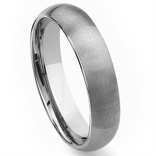 Tailor Made 6mm Brushed FInish Tungsten Ring Domed Wedding Band Size 4 18 NR026 
