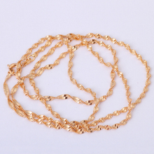 Designer Wholesale 18K k gold plated 60cm Perimeter Chains Necklaces for crystal pendants fashion jewelry LN012