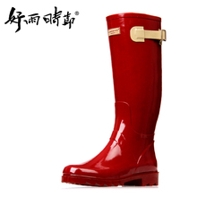 2014 red gumshoes rubber boots wellingtons gumboots women snow rain boots cool motorcycle boot