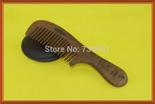 NEW FASHION wide tooth Antistatic Carve word THICKENING Old Peach wooden combs comfortable feel hairbrush hair
